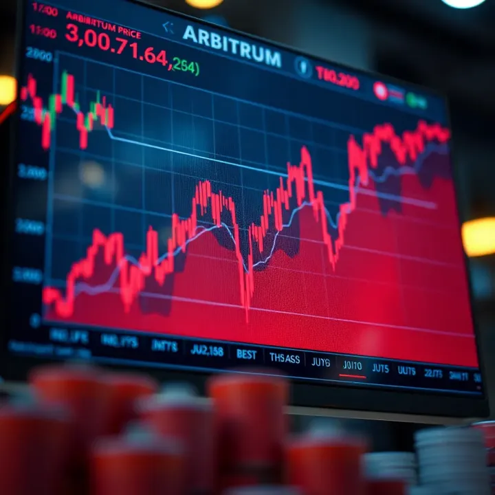Graph depicting trends in Arbitrum price fluctuations over time