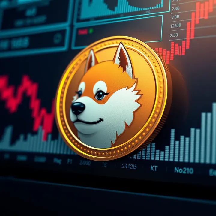 Graph showing upward and downward trends of Baby Doge Coin price on digital chart