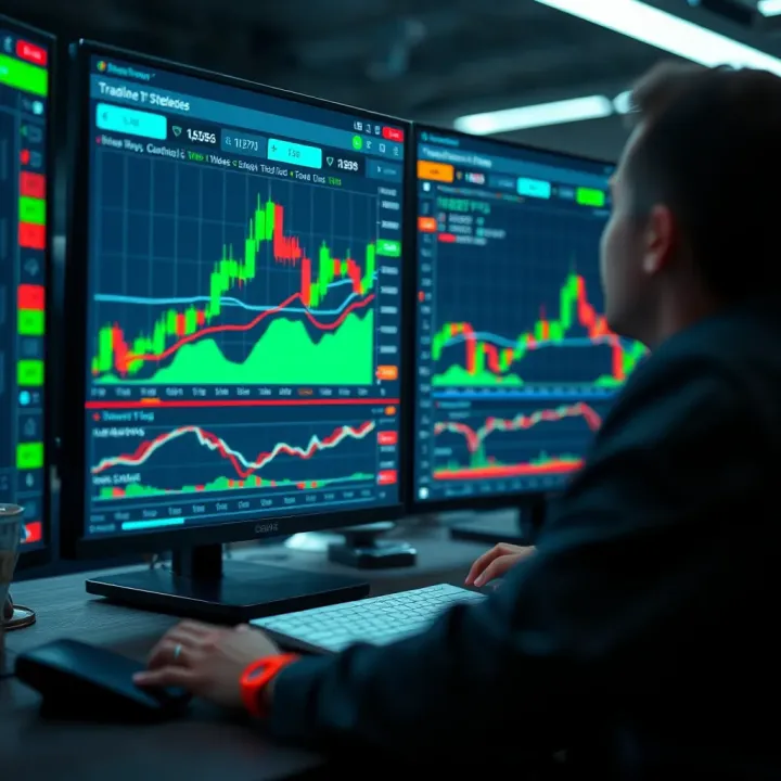 Binary options trading interface utilizing TradingView charts for decision making
