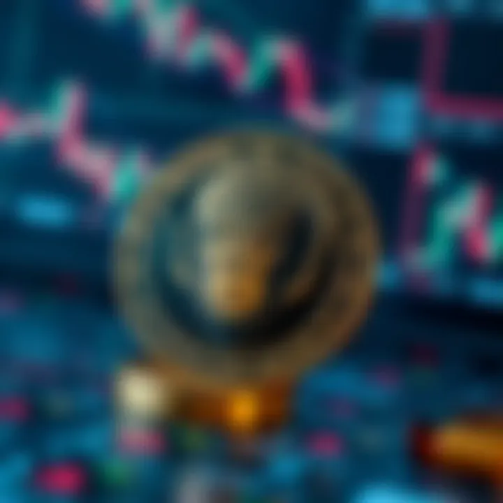 Conceptual illustration of market factors influencing Ape Coin value with financial charts and data points