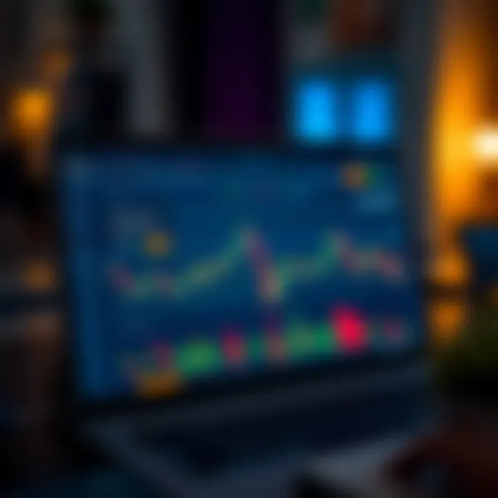 Screenshot showing various features of an online trading platform dashboard