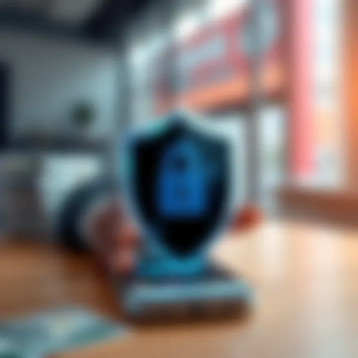 Illustration of digital security shield protecting financial transactions on a smartphone in Nigerian currency context