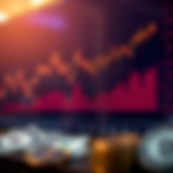 Graph showing fluctuating US dollar exchange rates against multiple currencies over time