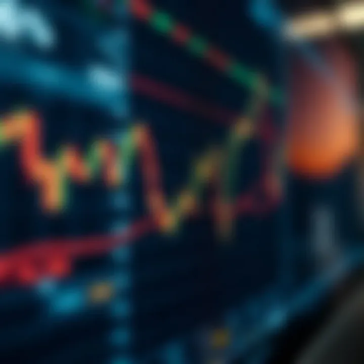 Dynamic forex market chart showing currency pair fluctuations and trading activity