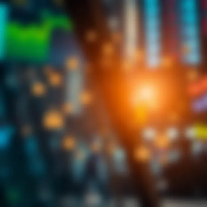 A digital network connecting various symbols representing financial markets and community engagement