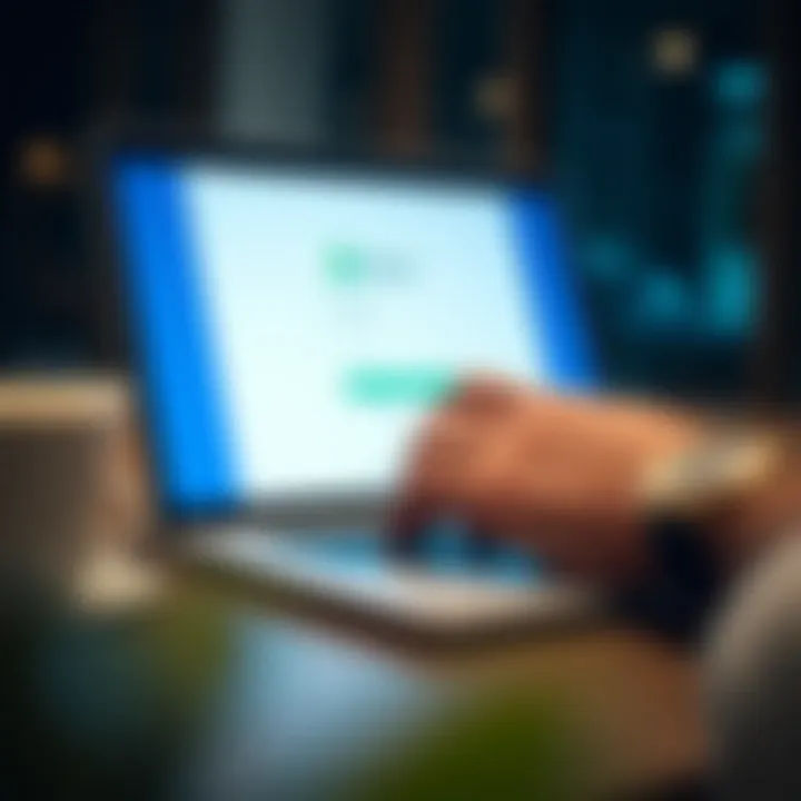 User accessing the login page of Deriv trading platform on a laptop