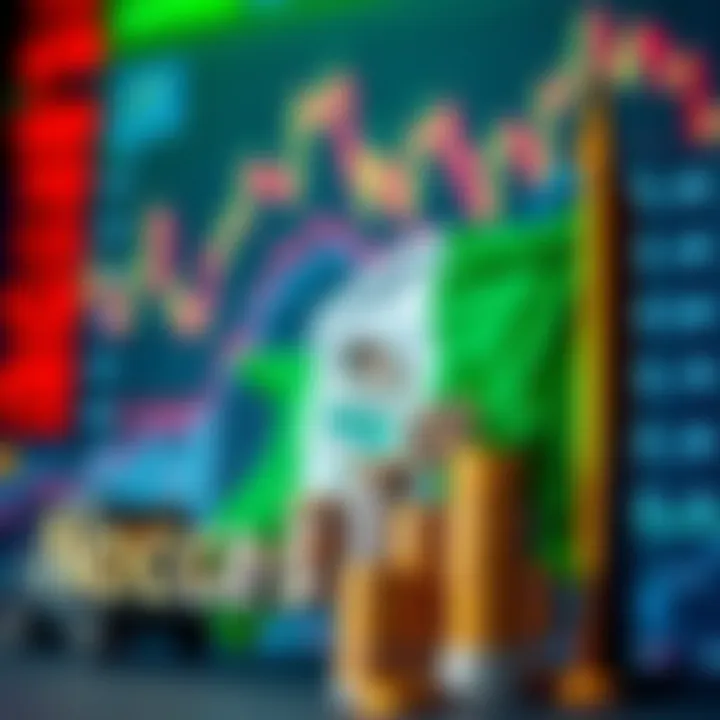 Wealth growth chart with Nigerian flag representing forex trading success