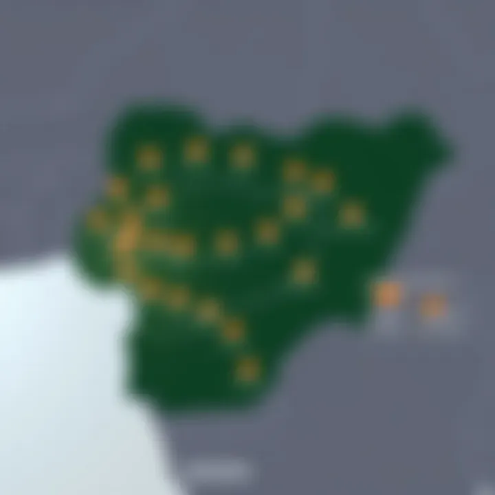 Regulatory Environment for Copy Trading Platforms in Nigeria Map of Nigeria highlighting regulatory zones with icons representing financial market oversight