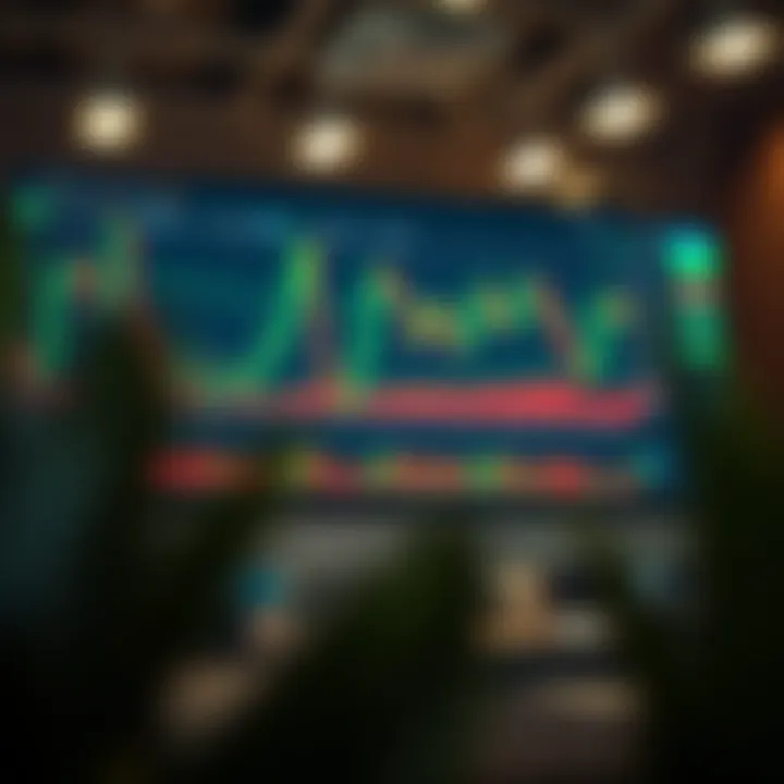 TradingView.com platform showcasing technical indicators like moving averages and volume for financial analysis