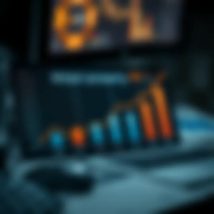 Graph depicting growth of small capital investments with leverage alongside risk indicators for informed decision making