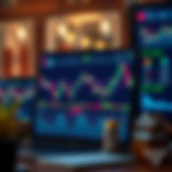 Developing Effective Trading Strategies Using TradingView and Deriv in Nigeria Illustration of trading graphs, candlestick charts, and market analysis tools emphasizing strategy development