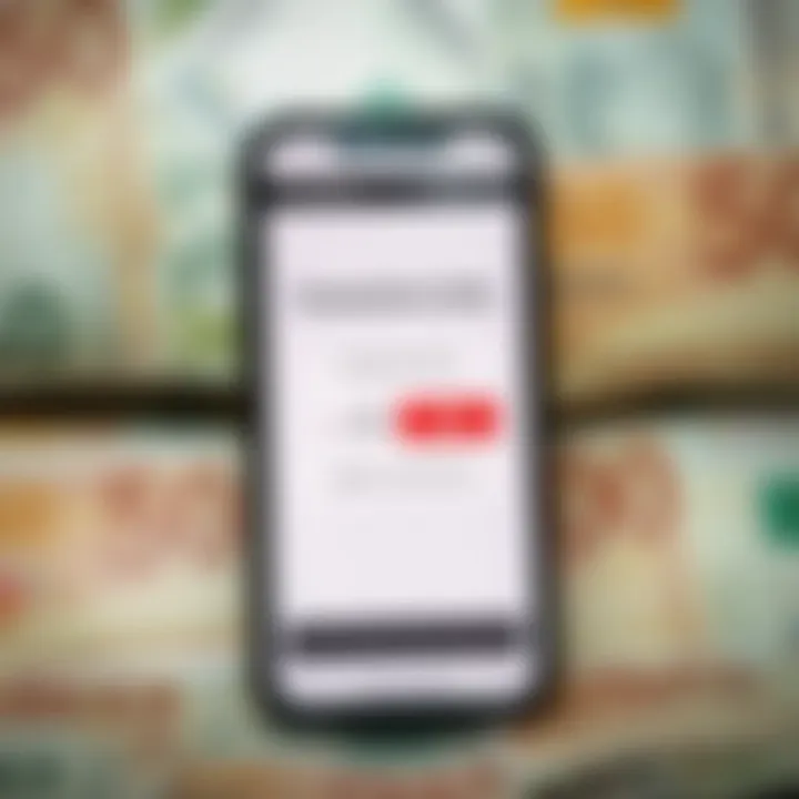 Visual Representation of Transaction Limits in Nigerian Banking Digital display of banking transaction limits on a smartphone screen with Nigerian currency background