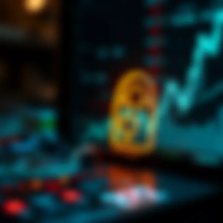 Graphic showing the application of binary accounts in finance and technology with secure digital interface