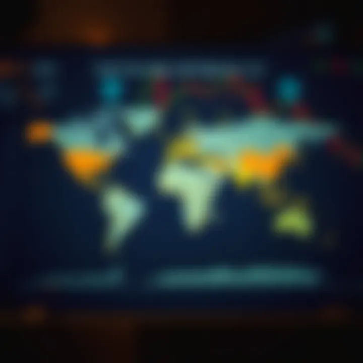 World map highlighting major forex trading sessions and their corresponding times in Nigerian local time