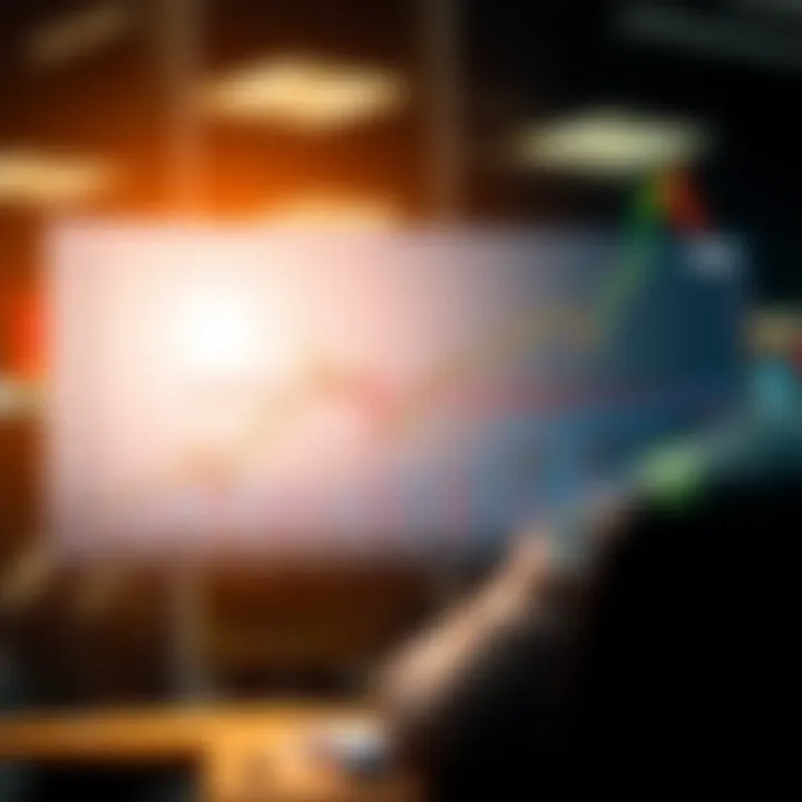 Graph showing the difference between bid and ask prices in a forex market