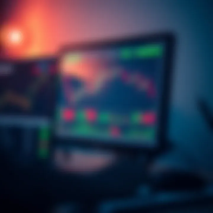 TradingView chart with various technical indicators displayed on a computer screen alongside Deriv trading interface