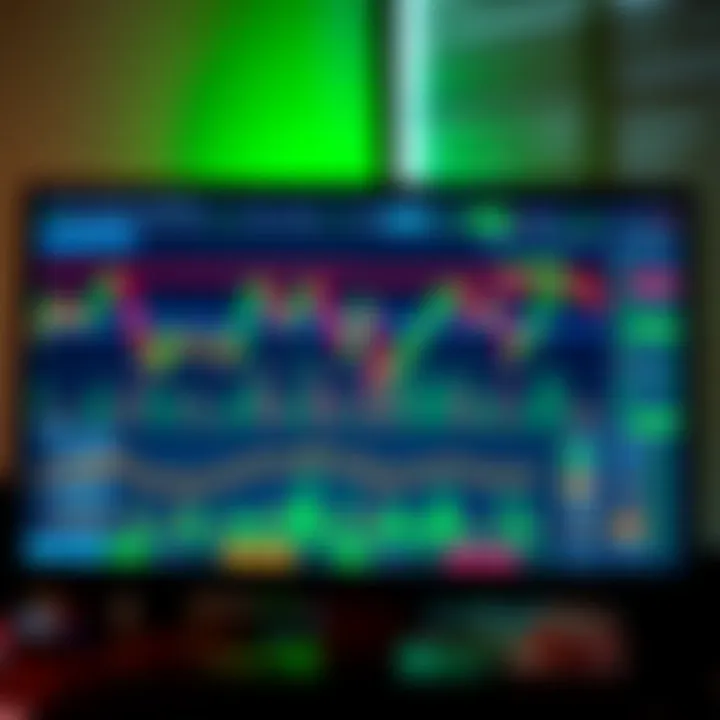 TradingView chart displaying various financial indicators and price movements on a computer screen