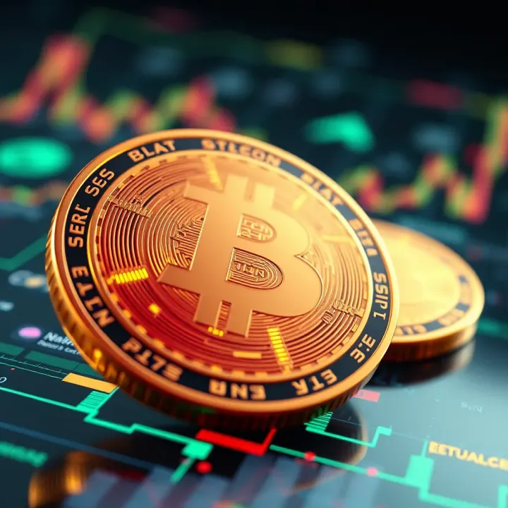Technological Advances and Market Sentiment Influencing Bonk Coin Digital representation of blockchain technology with futuristic financial data overlays