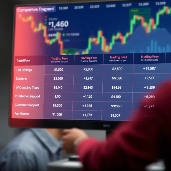 Comparative Overview of Trading Fees and Support Services in Nigeria Visualization of comparative trading fees and customer support options tailored for Nigerian traders