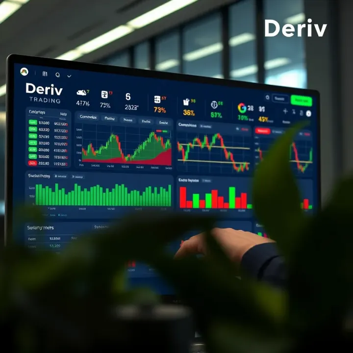 Deriv Trading Platform Overview for Nigerian Traders Dashboard displaying forex, commodities, and synthetic indices on Deriv platform