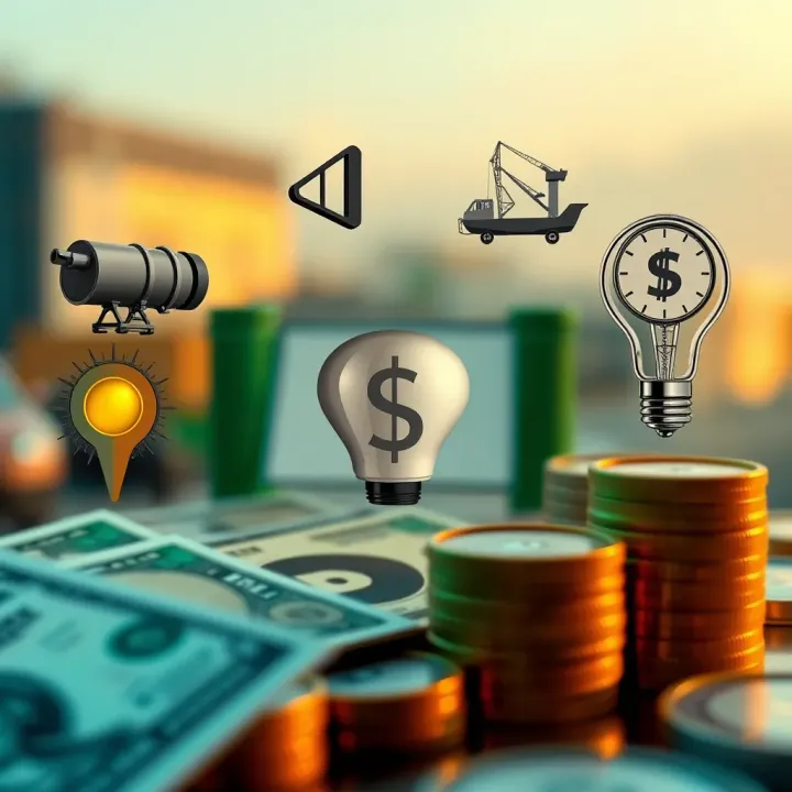 Key Economic Influences on Naira-Dollar Exchange Rate Illustration of economic factors impacting currency exchange including trade, inflation, and investment