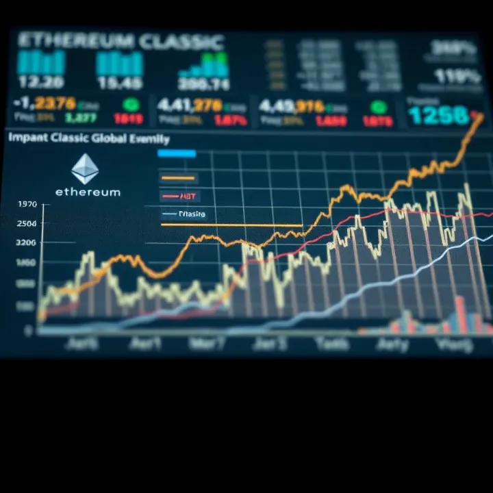 Impact of Economic Conditions on Ethereum Classic Market Trends Chart showing correlation of Ethereum Classic market trends with global economic indicators