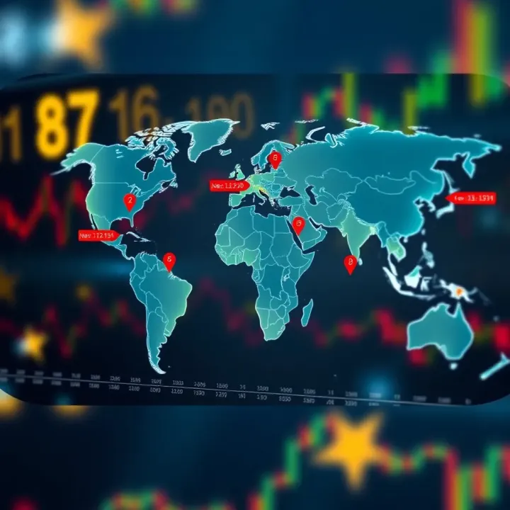 World map highlighting major forex trading sessions in relation to Nigerian local time