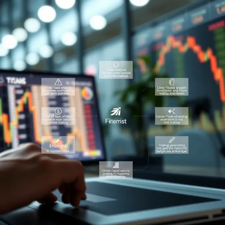 Diagram showing tools and strategies used to minimize losses in forex trading environments