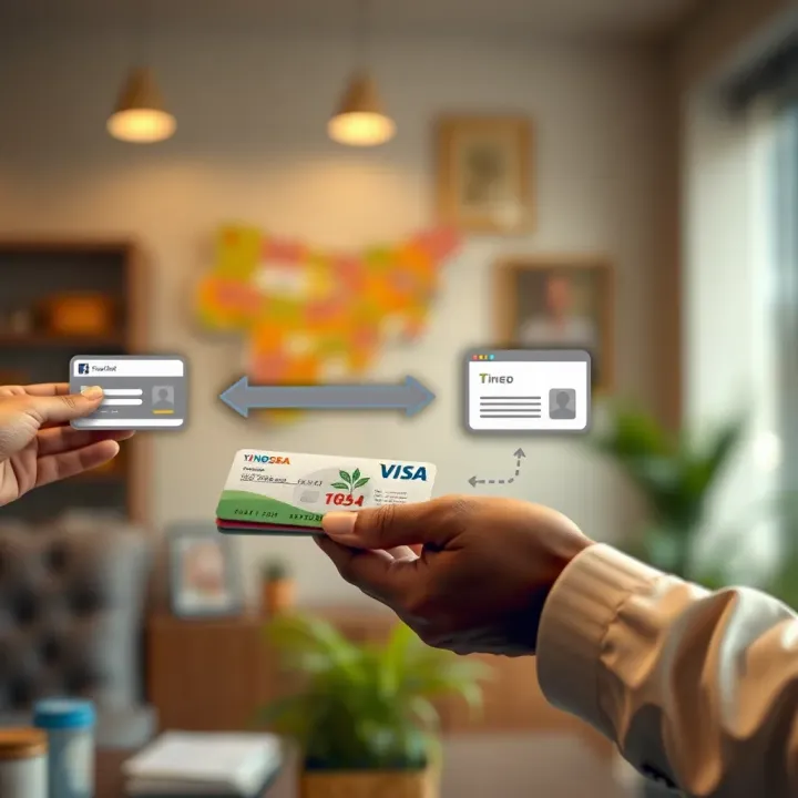 Diagram showing transfer of funds from Nigerian bank account to Trust Wallet using fintech services