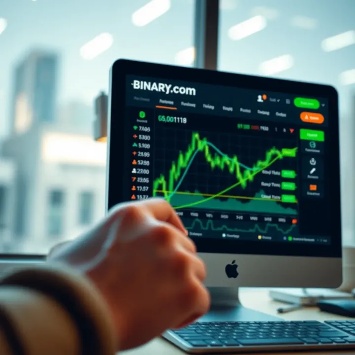 User interface of a trading platform showing easy navigation and account settings