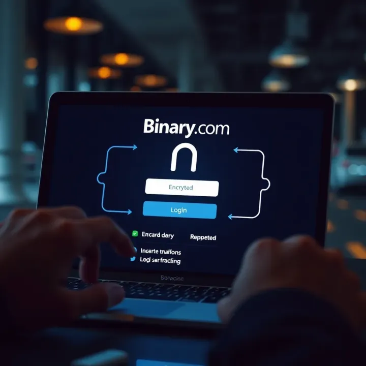 Secure login screen demonstrating encrypted connection for a trading platform