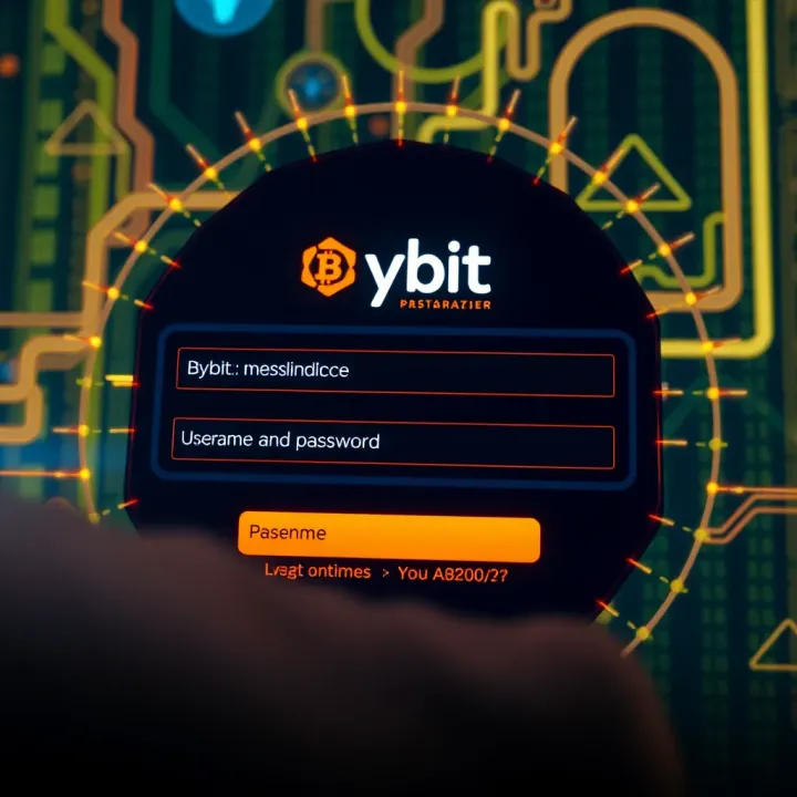 Secure login interface of Bybit platform displaying username and password fields