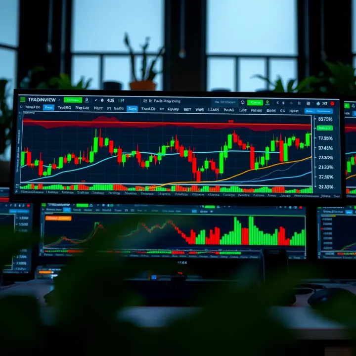 TradingView chart displaying technical indicators and price movements for market analysis