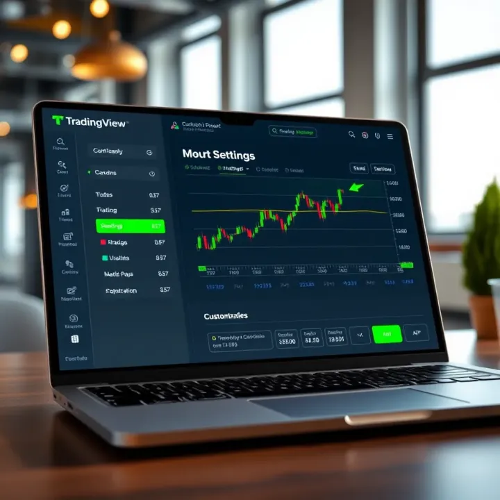 Customization Settings for TradingView Charts on Deriv Platform Customizable TradingView chart settings panel displayed on Deriv platform interface