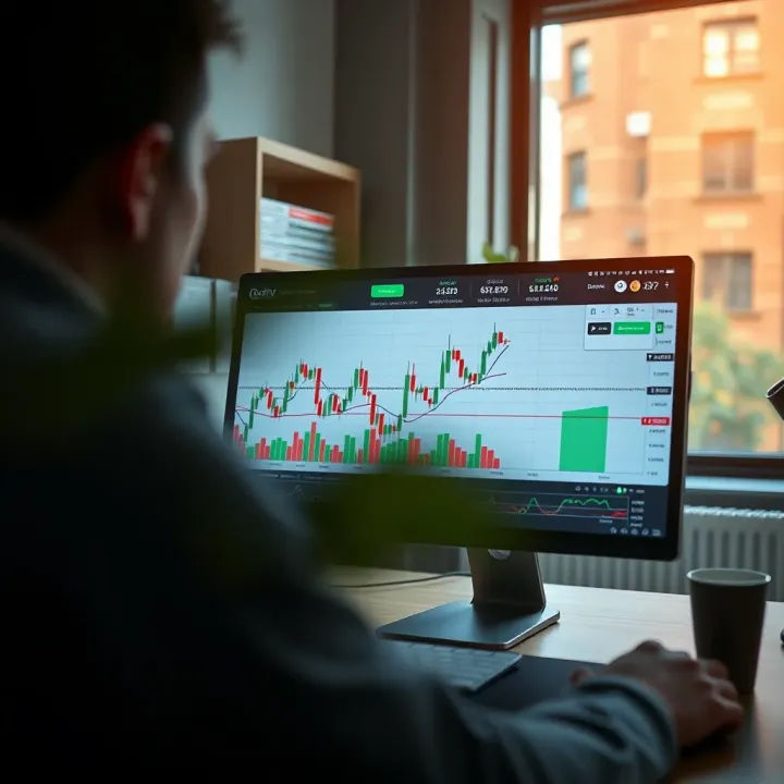 Overview of TradingView Chart Integration in Deriv Platform TradingView chart integrated within Deriv trading platform showing market trends