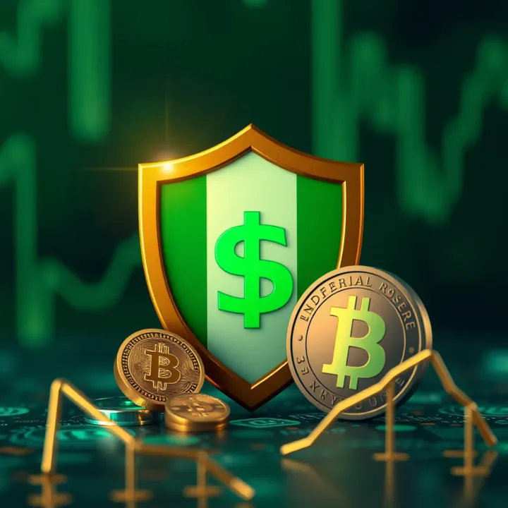 Navigating Nigerian Market Challenges with Independent Reserve Illustration of Nigerian currency symbol alongside digital asset icons and regulatory shield