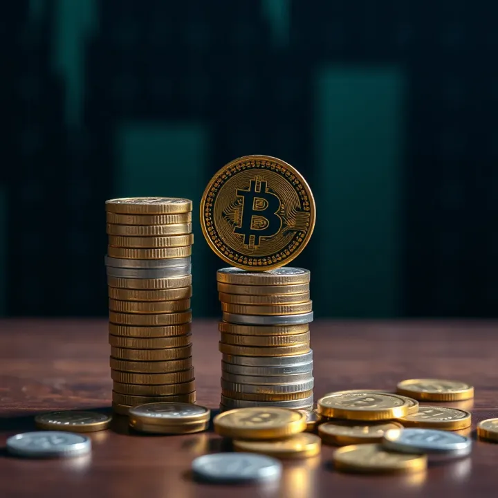 Understanding Financial Leverage and Investment Amplification Conceptual illustration of financial leverage showing a small coin balancing a larger stack of coins symbolizing amplified investment potential