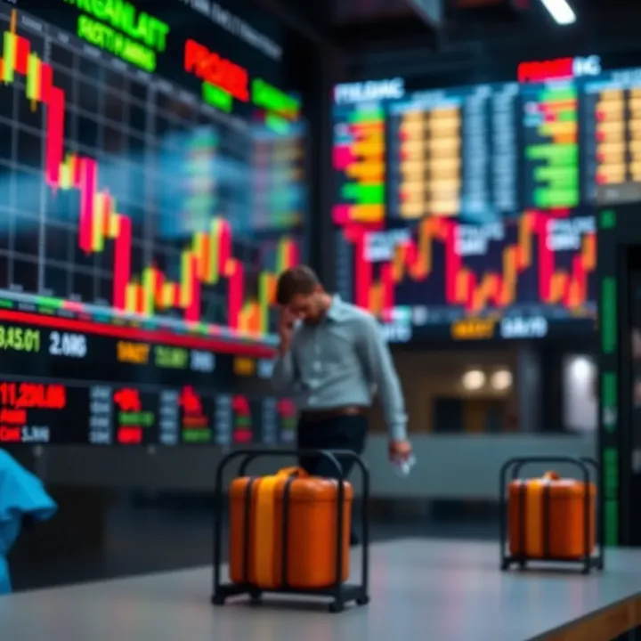 Visual representation of managing margin calls and protecting investments in the forex market