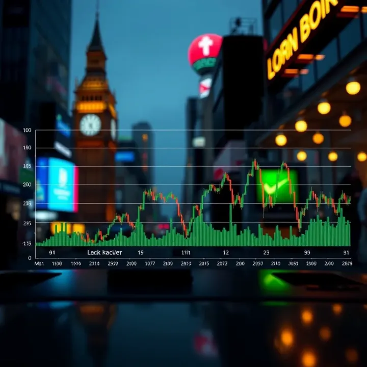Graph showing peak market activity during the London trading session