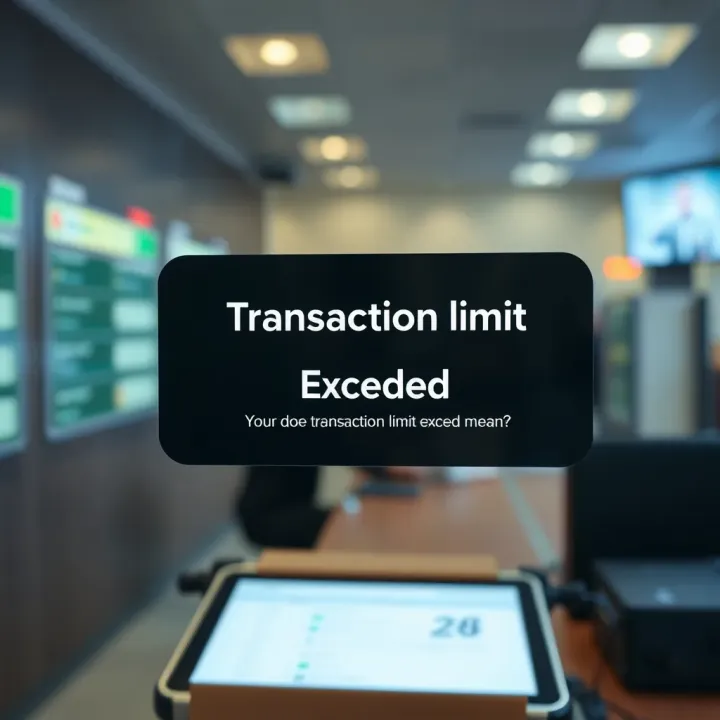 Illustration of digital financial interface displaying transaction limit notification in Nigeria context