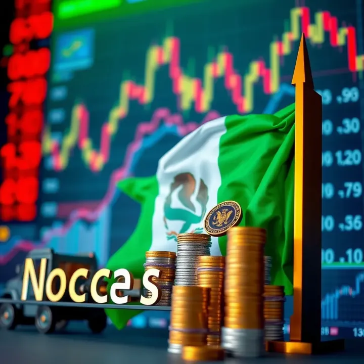 Wealth growth chart with Nigerian flag representing forex trading success