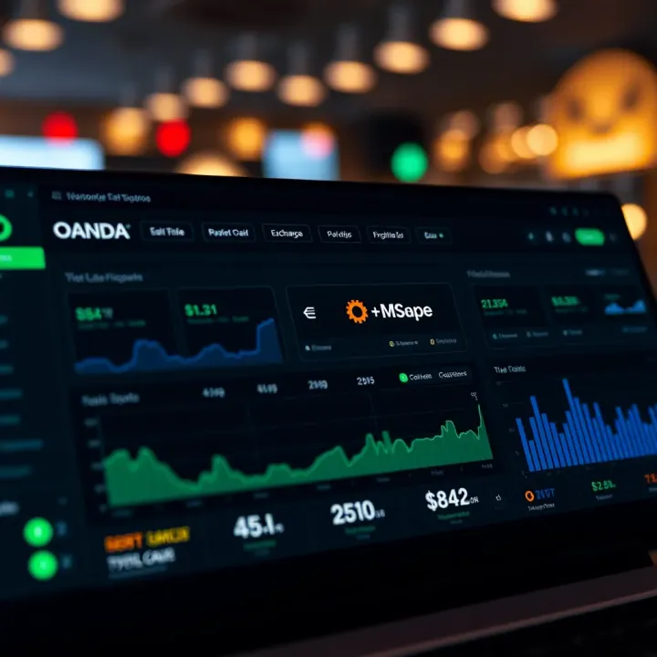 Dashboard showcasing OANDA’s secure tools for international transactions and exchange risk management