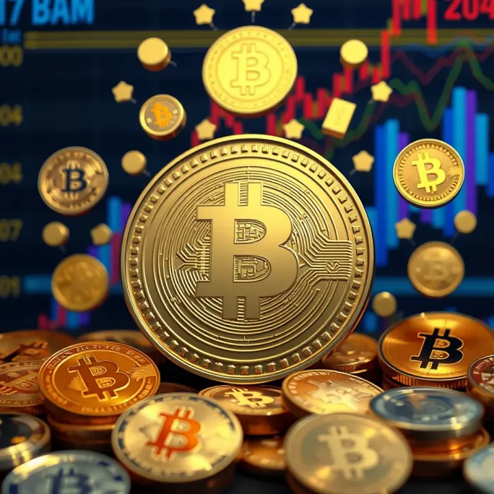 Illustration of Pepe coin surrounded by various cryptocurrency icons symbolizing market influence