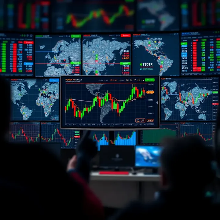 Global forex trading platforms interface showcasing diverse currency pairs and market analytics