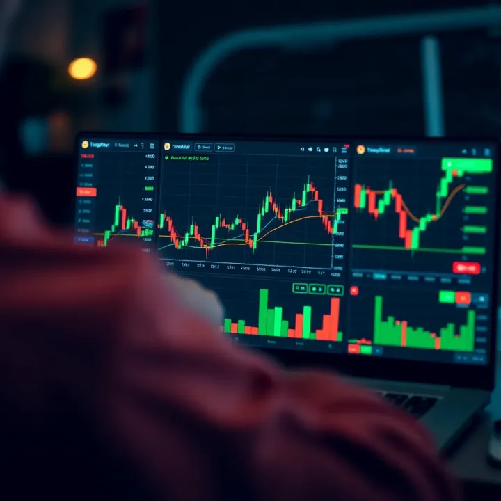 Navigating and Customizing TradingView Charts TradingView platform interface showcasing various chart types and customization options