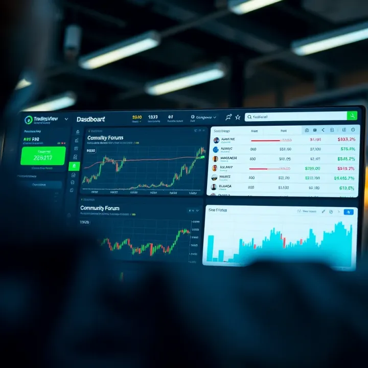 Market Data and Community Features on TradingView for Nigerian Traders Dashboard displaying market data, subscription options, and community forum on TradingView for Nigerian traders