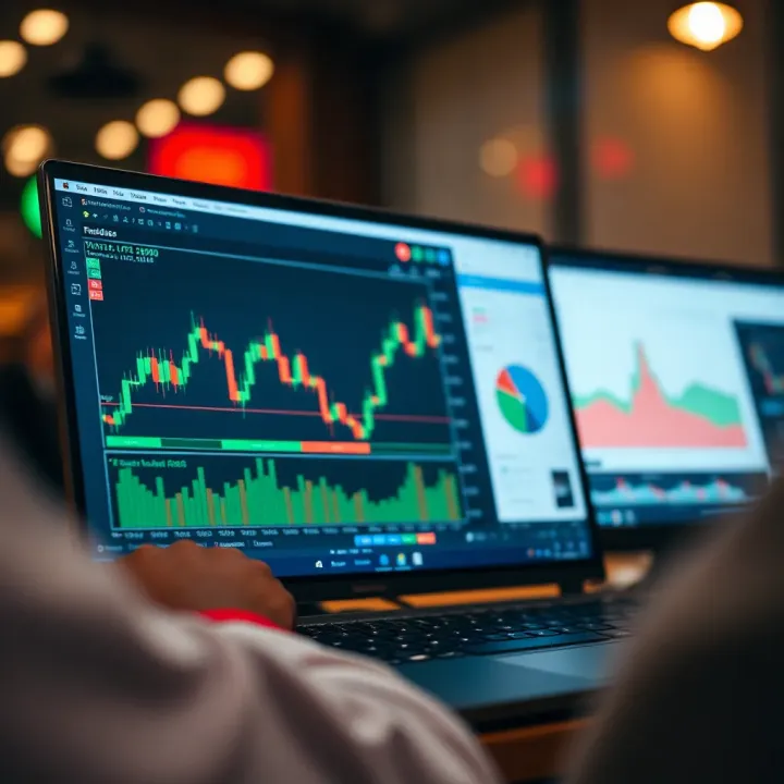 Graphical tools and chart analysis options available on TradingView within Deriv.com to assist Nigerian traders