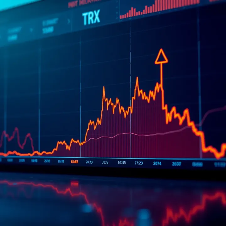 TRX Price Trends and Market Movement Graph showing upward and downward trends of TRX cryptocurrency price over time