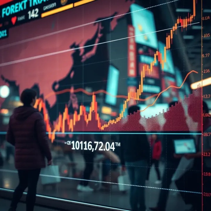 Graph depicting forex market volatility and trading volume during the Asian session