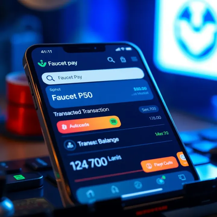 Digital wallet interface showing cryptocurrency balance and transaction options